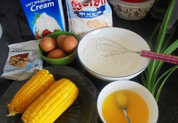 Nguyên liệu làm bánh kem bắp
