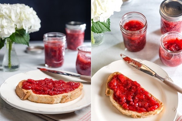 Cách làm mứt dâu tây ăn với bánh mì truyền thống không dùng pectin