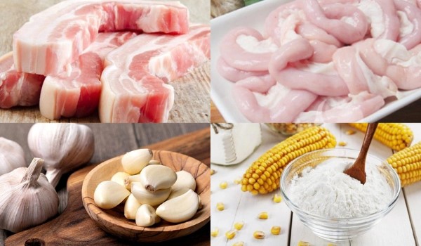 Nguyên liệu làm xúc xích heo