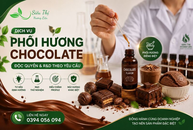 Dịch vụ phối hương chocolate độc quyền và R&D theo yêu cầu Dịch vụ phối hương chocolate độc quyền và R&D theo yêu cầu