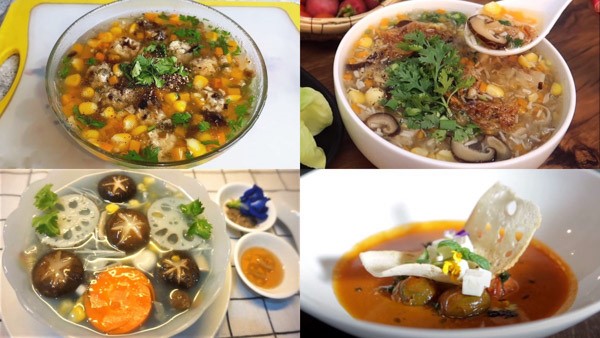 Món súp ấm bụng với gia vị chay