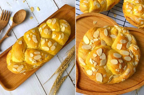 Thành phẩm cho cách làm bánh mì hoa cúc