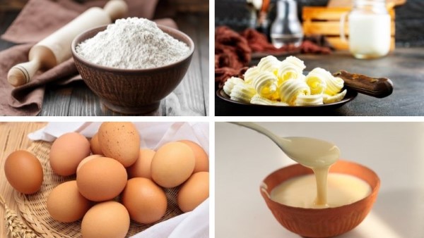 Các nguyên liệu cần chuẩn bị cho cách làm bánh tart trứng
