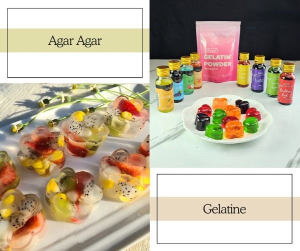 Gelatin so với thạch agar