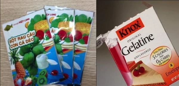 Khác nhau giữa gelatin và bột rau câu
