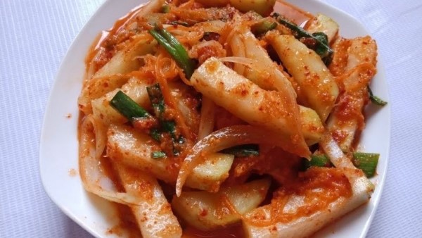 Cách làm kim chi bằng gói gia vị bằng su hào