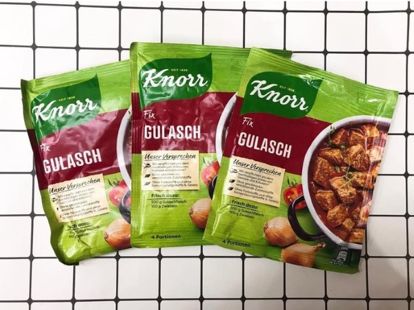 Cách nấu bò sốt vang bằng gói gia vị Bò hầm kiểu Đức Knorr