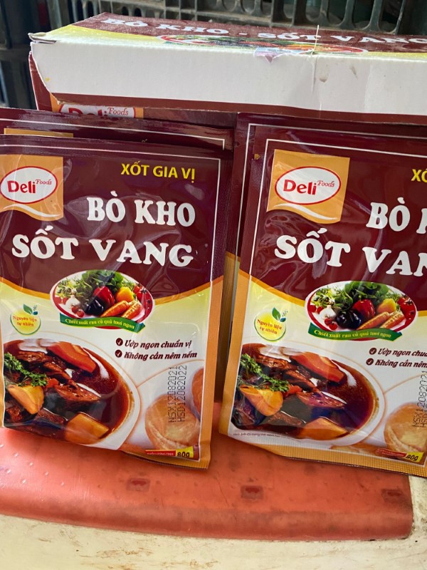 Nấu bò sốt vang bằng gói gia vị sẵn SSH Deli
