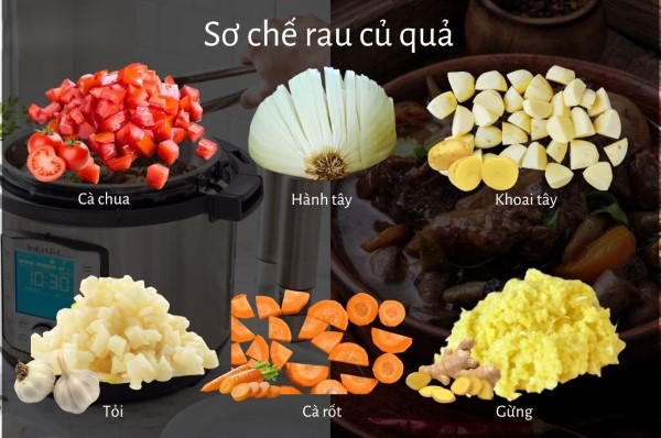 Sơ chế các nguyên liệu còn lại