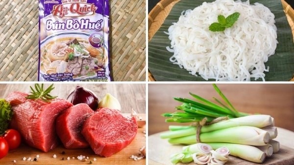 Cách nấu bún bò Huế có gói gia vị chuẩn