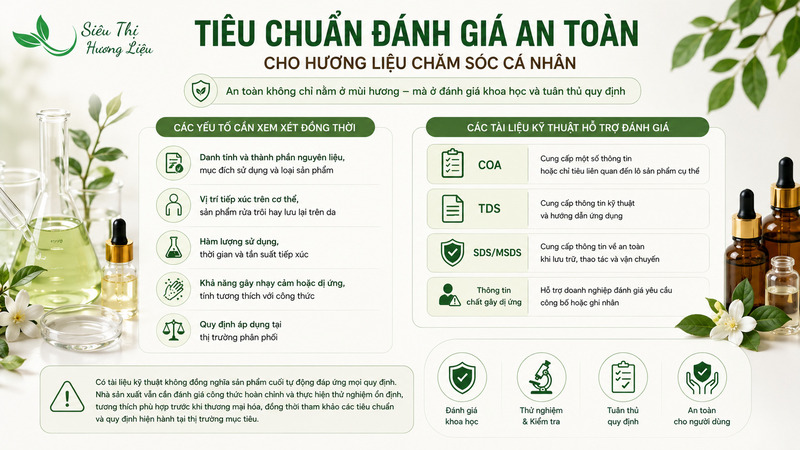 Tiêu chuẩn đánh giá an toàn cho hương liệu chăm sóc cá nhân