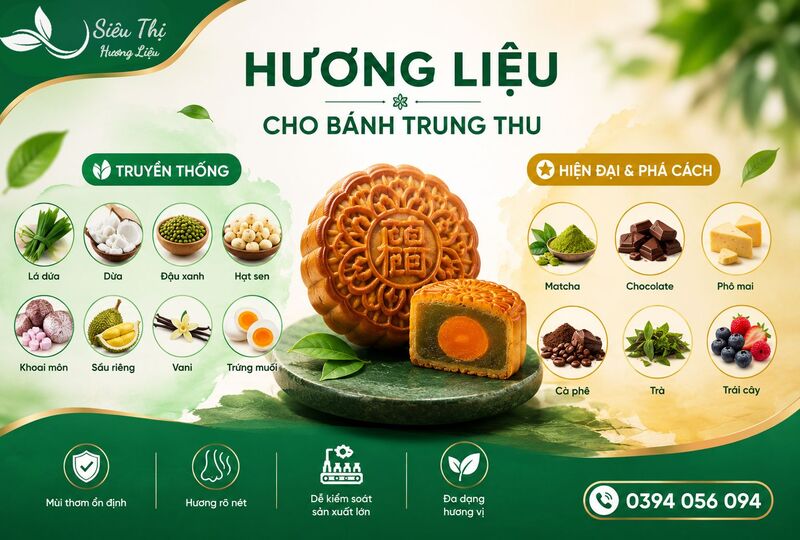 Các loại hương liệu cho bánh trung thu phổ biến hiện nay