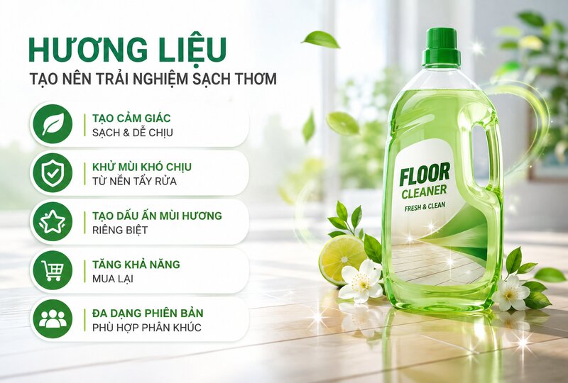 Vai trò của hương liệu trong sản xuất nước lau sàn Vai trò của hương liệu trong sản xuất nước lau sàn