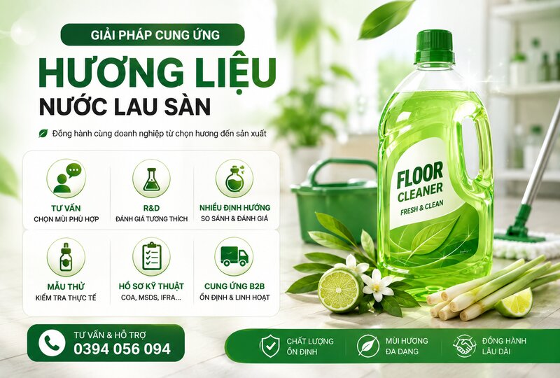 Giải pháp cung ứng hương liệu nước lau sàn tại Siêu Thị Hương Liệu Giải pháp cung ứng hương liệu nước lau sàn tại Siêu Thị Hương Liệu