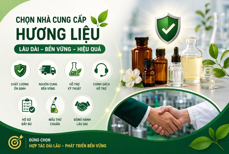 Kinh nghiệm lựa chọn nhà cung cấp hương liệu lâu dài Kinh nghiệm lựa chọn nhà cung cấp hương liệu lâu dài