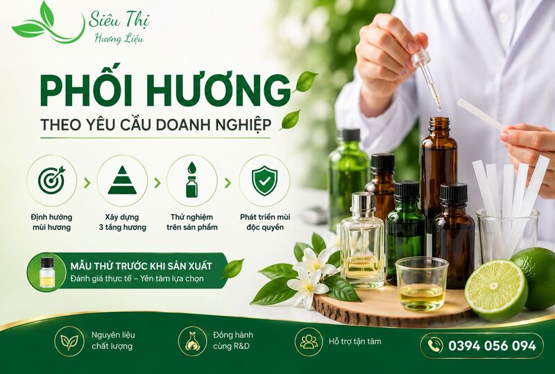 Giải pháp phối hương và phát triển mùi độc quyền cho doanh nghiệp Giải pháp phối hương và phát triển mùi độc quyền cho doanh nghiệp