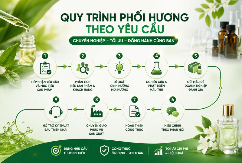 Quy trình phối hương theo yêu cầu chuyên nghiệp tại Siêu Thị Hương Liệu Quy trình phối hương theo yêu cầu chuyên nghiệp tại Siêu Thị Hương Liệu