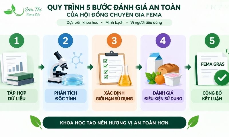 Quy trình 5 bước đánh giá an toàn FEMA GRAS. Quy trình đánh giá an toàn của Hội đồng Chuyên gia FEMA GRAS