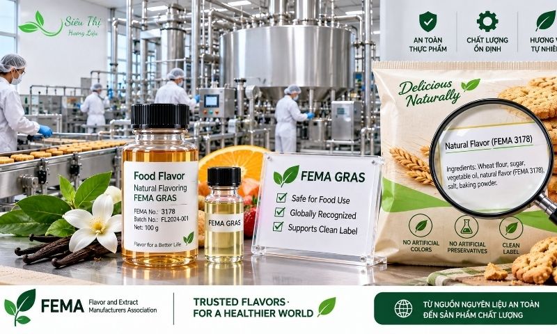 Ứng dụng FEMA GRAS trong lựa chọn và kiểm soát hương liệu thực phẩm Ứng dụng danh mục FEMA GRAS trong sản xuất thực phẩm và đồ uống