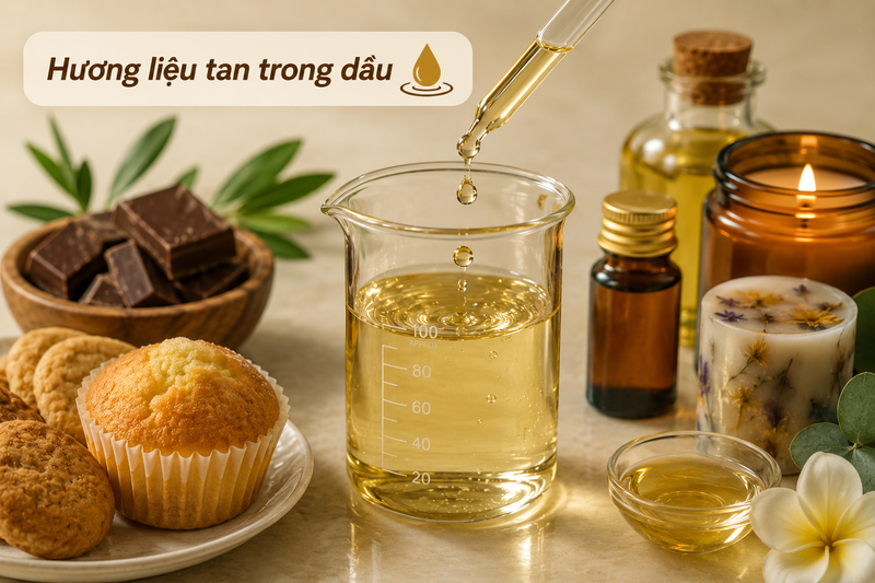Hương liệu tan trong dầu là gì? Đặc điểm hương liệu tan trong dầu và khả năng chịu nhiệt
