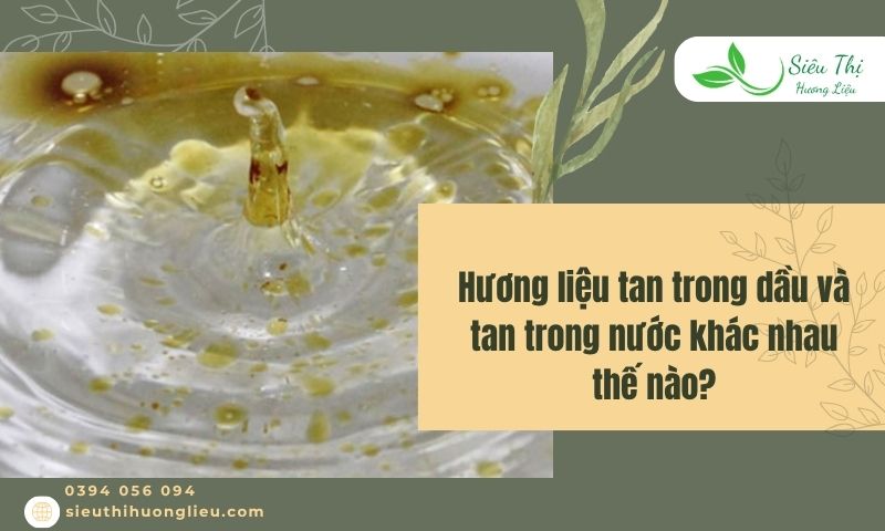 Hương liệu tan trong dầu và tan trong nước khác nhau thế nào