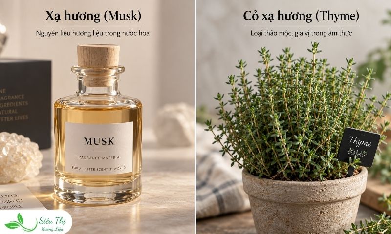 Phân biệt xạ hương Musk và cỏ xạ hương Thyme Phân biệt xạ hương Musk với cỏ xạ hương Thyme